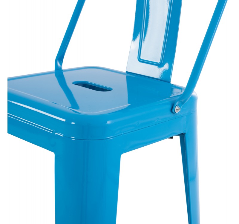 ΣΚΑΜΠΟ BAR-PRO ME ΠΛΑΤΗ ΜΕΤΑΛΛΙΚΟ MELITA HM8643.48 ΜΠΛΕ 42x42x100Υεκ.