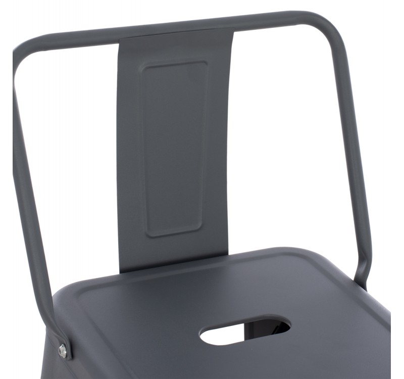 ΣΚΑΜΠΟ BAR ME ΠΛΑΤΗ ΜΕΤΑΛΛΙΚΟ MELITA-PRO HM8643.50 ΓΚΡΙ 42x42x100Υεκ.