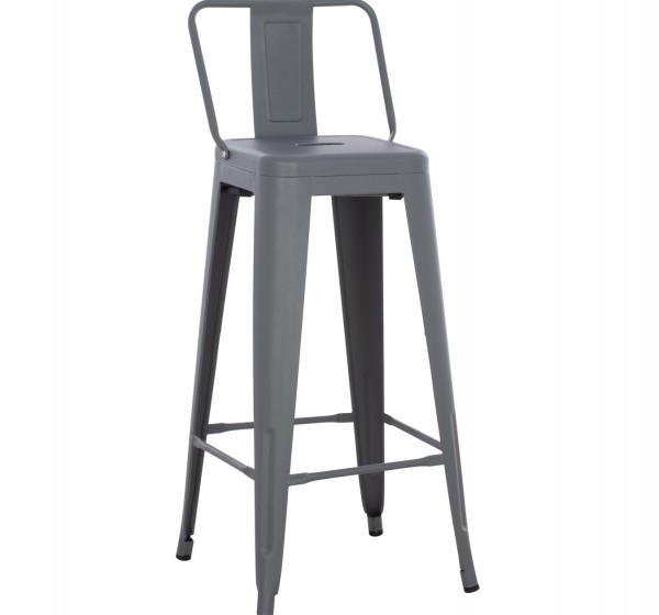 ΣΚΑΜΠΟ BAR ME ΠΛΑΤΗ ΜΕΤΑΛΛΙΚΟ MELITA-PRO HM8643.50 ΓΚΡΙ 42x42x100Υεκ.