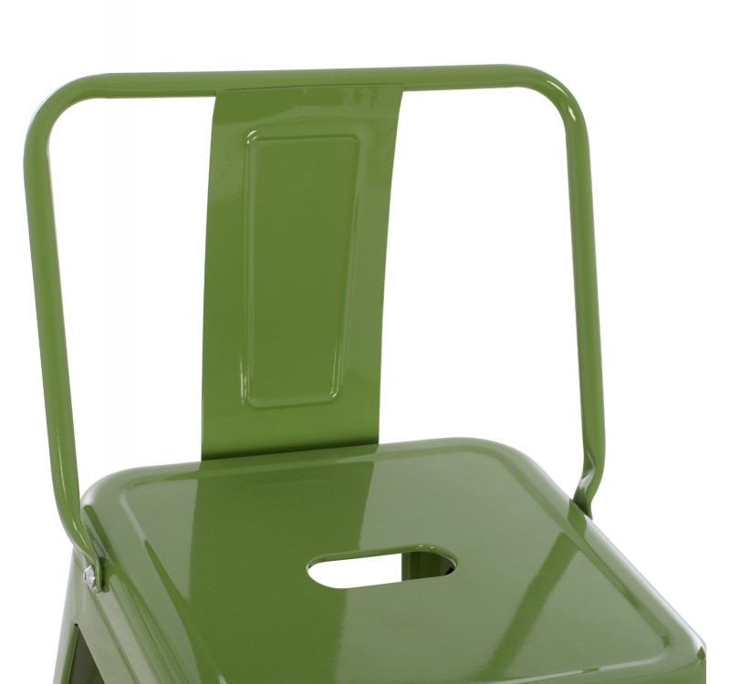 ΣΚΑΜΠΟ BAR ME ΠΛΑΤΗ ΜΕΤΑΛΛΙΚΟ MELITA-PRO HM8643.53 LIGHT OLIVE GREEN 42x42x100Υεκ.