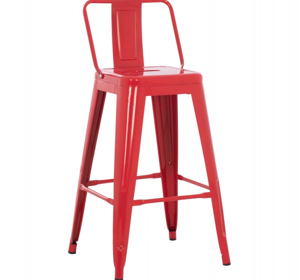 ΣΚΑΜΠΟ ΜΠΑΡ ΜΕΣΑΙΟΥ ΥΨΟΥΣ ΜΕΤΑΛΛΙΚΟ MELITA-PRO HM8574.44 ΚΟΚΚΙΝΟ 43x43x88Υεκ.