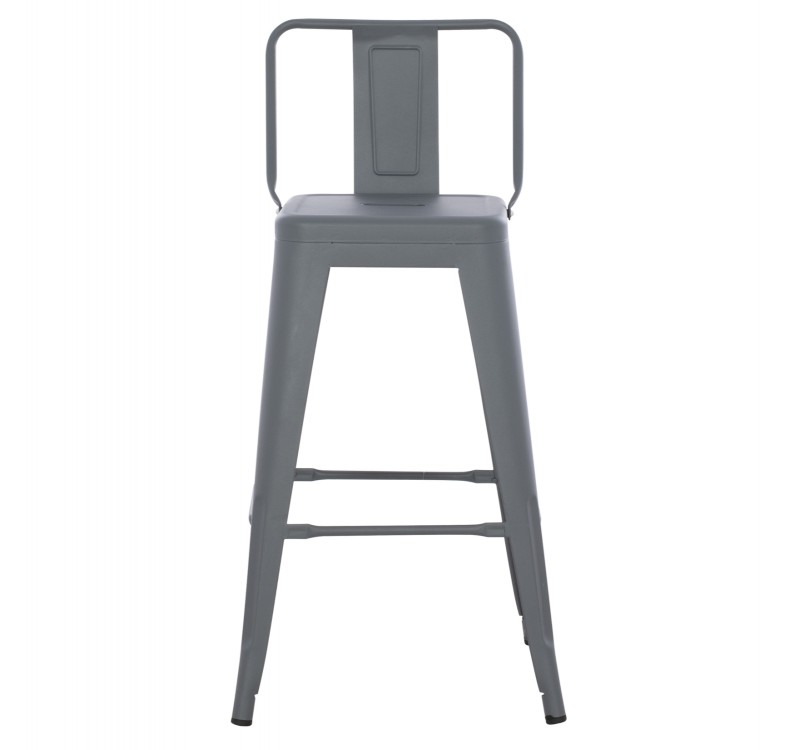 ΣΚΑΜΠΟ ΜΠΑΡ ΜΕΣΑΙΟΥ ΥΨΟΥΣ ΜΕΤΑΛΛΙΚΟ MELITA-PRO HM8574.50 ΓΚΡΙ 43x43x88Υεκ.