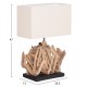 ΕΠΙΤΡΑΠΕΖΙΟ ΟΡΘΟΓΩΝΙΟ ΦΩΤΙΣΤΙΚΟ TWIGGY HM4424 DRIFTWOOD & ΛΕΥΚΟ ΚΑΠΕΛΟ 35.5x15x47Υεκ.