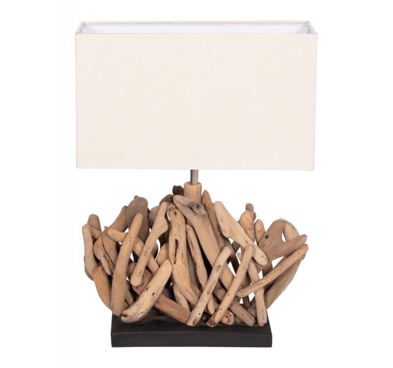 ΕΠΙΤΡΑΠΕΖΙΟ ΟΡΘΟΓΩΝΙΟ ΦΩΤΙΣΤΙΚΟ TWIGGY HM4424 DRIFTWOOD & ΛΕΥΚΟ ΚΑΠΕΛΟ 35.5x15x47Υεκ.