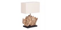 ΕΠΙΤΡΑΠΕΖΙΟ ΟΡΘΟΓΩΝΙΟ ΦΩΤΙΣΤΙΚΟ TWIGGY HM4424 DRIFTWOOD & ΛΕΥΚΟ ΚΑΠΕΛΟ 35.5x15x47Υεκ.