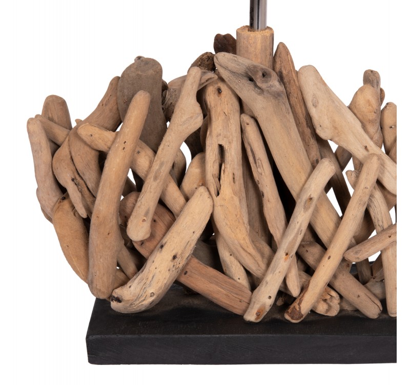 ΕΠΙΤΡΑΠΕΖΙΟ ΟΡΘΟΓΩΝΙΟ ΦΩΤΙΣΤΙΚΟ TWIGGY HM4424 DRIFTWOOD & ΛΕΥΚΟ ΚΑΠΕΛΟ 35.5x15x47Υεκ.