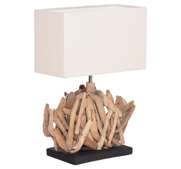 ΕΠΙΤΡΑΠΕΖΙΟ ΟΡΘΟΓΩΝΙΟ ΦΩΤΙΣΤΙΚΟ TWIGGY HM4424 DRIFTWOOD & ΛΕΥΚΟ ΚΑΠΕΛΟ 35.5x15x47Υεκ.