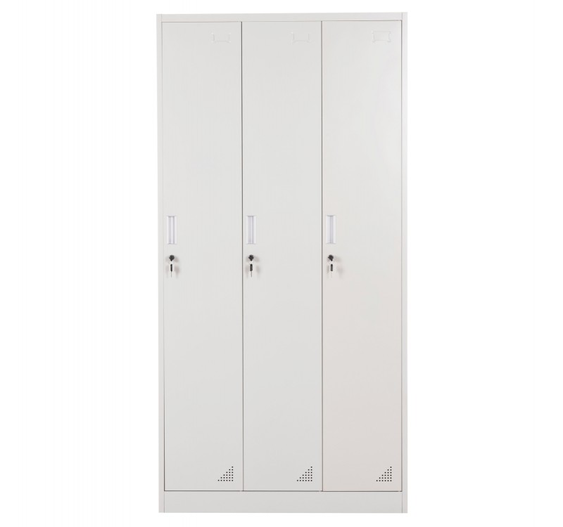 ΜΕΤΑΛΛΙΚΟΣ ΤΡΙΠΛΟΣ ΦΟΡΙΑΜΟΣ ΜΕ ΚΛΕΙΔΑΡΙΕΣ ALTONA HM5634.11 ΓΚΡΙ 90x45x185Υεκ.