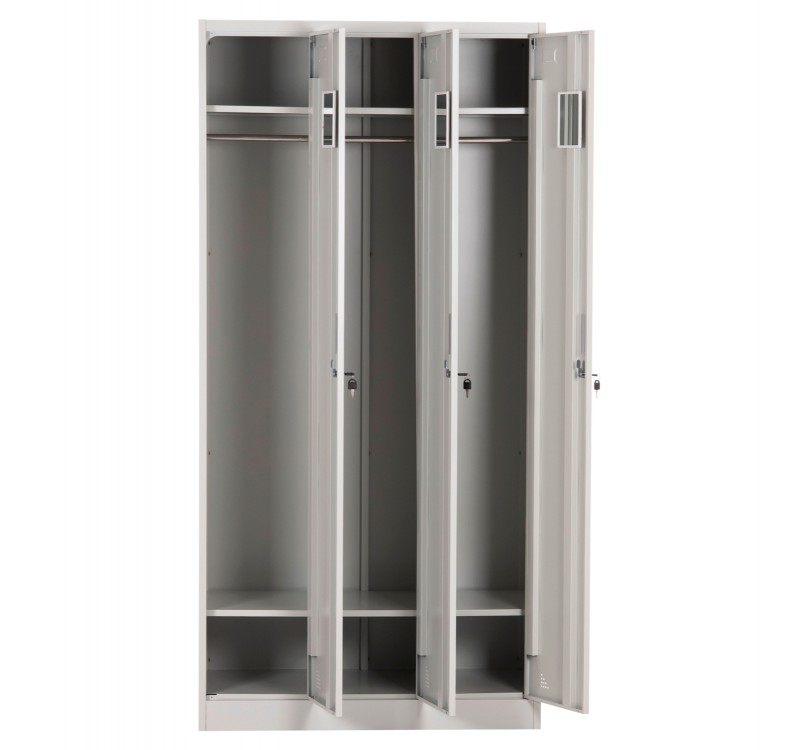 ΜΕΤΑΛΛΙΚΟΣ ΤΡΙΠΛΟΣ ΦΟΡΙΑΜΟΣ ΜΕ ΚΛΕΙΔΑΡΙΕΣ ALTONA HM5634.11 ΓΚΡΙ 90x45x185Υεκ.