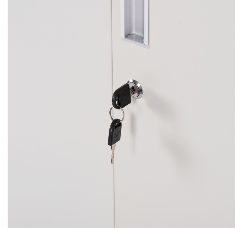 ΜΕΤΑΛΛΙΚΟΣ ΤΡΙΠΛΟΣ ΦΟΡΙΑΜΟΣ ΜΕ ΚΛΕΙΔΑΡΙΕΣ ALTONA HM5634.11 ΓΚΡΙ 90x45x185Υεκ.