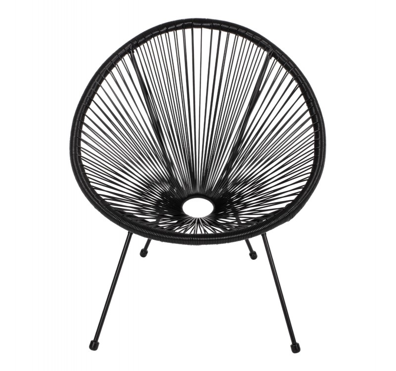 ΣΕΤ ΕΞΩΤΕΡΙΚΟΥ ΧΩΡΟΥ 3ΤΜΧ ACAPULCO HM21101 P.E.RATTAN-ΜΕΤΑΛΛΟ ΣΕ ΜΑΥΡΟ