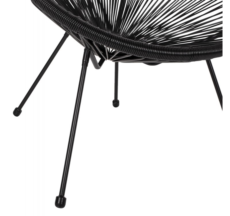 ΣΕΤ ΕΞΩΤΕΡΙΚΟΥ ΧΩΡΟΥ 3ΤΜΧ ACAPULCO HM21101 P.E.RATTAN-ΜΕΤΑΛΛΟ ΣΕ ΜΑΥΡΟ