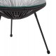 ΣΕΤ ΕΞΩΤΕΡΙΚΟΥ ΧΩΡΟΥ 3ΤΜΧ ACAPULCO HM21101 P.E.RATTAN-ΜΕΤΑΛΛΟ ΣΕ ΜΑΥΡΟ