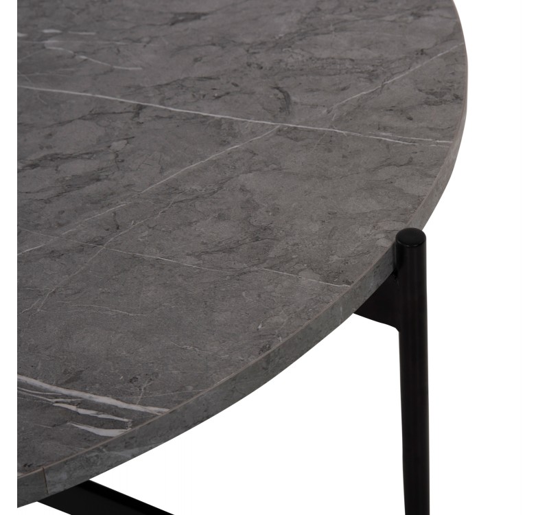 ΣΕΤ 2ΤΜΧ ΤΡΑΠΕΖΙΑ ΣΑΛΟΝΙΟΥ RONDA HM21089.01 MDF ΓΚΡΙ ΜΑΡΜΑΡΟ Φ80εκ & Φ50εκ