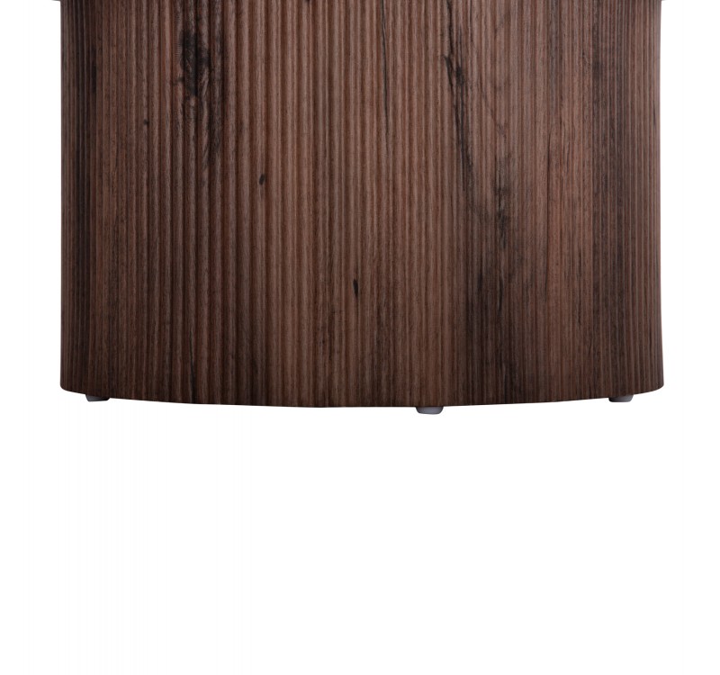 ΣΕΤ 2ΤΜΧ ΤΡΑΠΕΖΙΑ ΣΑΛΟΝΙΟΥ MARGON HM21084 MDF ΣΚΟΥΡΟ ΚΑΦΕ Φ80εκ & Φ45εκ