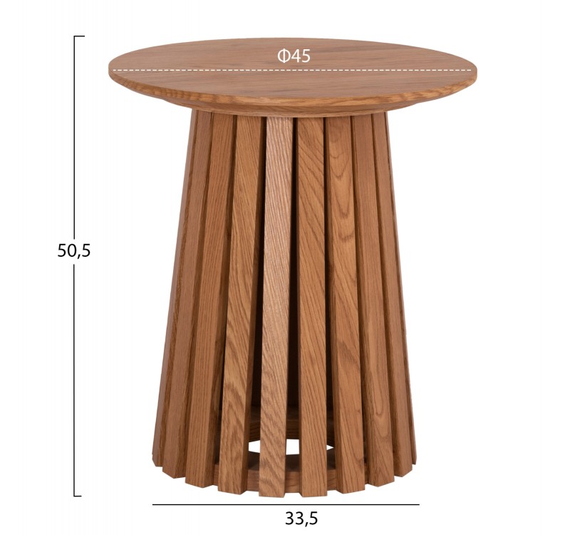 ΣΕΤ 2ΤΜΧ ΤΡΑΠΕΖΙΑ ΣΑΛΟΝΙΟΥ TALBERT HM21083 MDF ΦΥΣΙΚΟ ΞΥΛΟΥ Φ80εκ & Φ45εκ