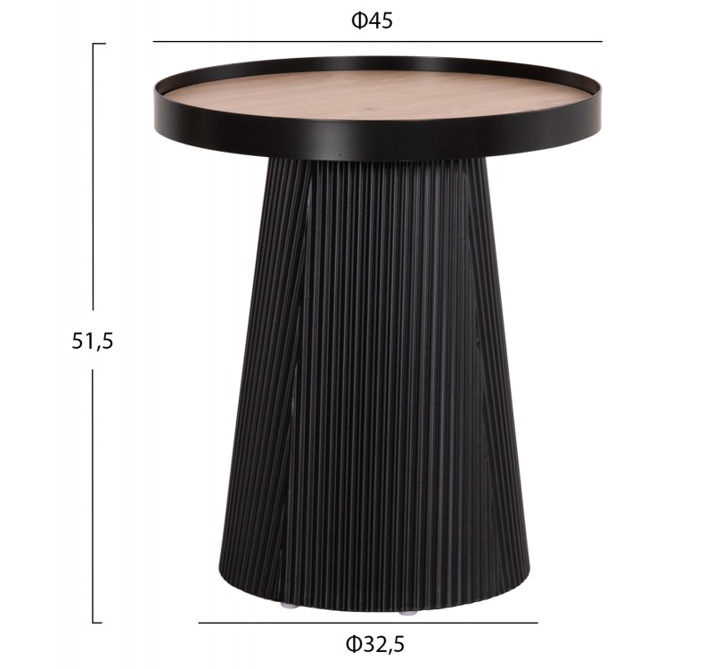 ΣΕΤ 2ΤΜΧ ΤΡΑΠΕΖΙΑ ΣΑΛΟΝΙΟΥ DUNCAN HM21081 MDF ΚΑΙ ΚΕΡΑΜΙΚΟ TOP Φ80εκ & Φ45εκ