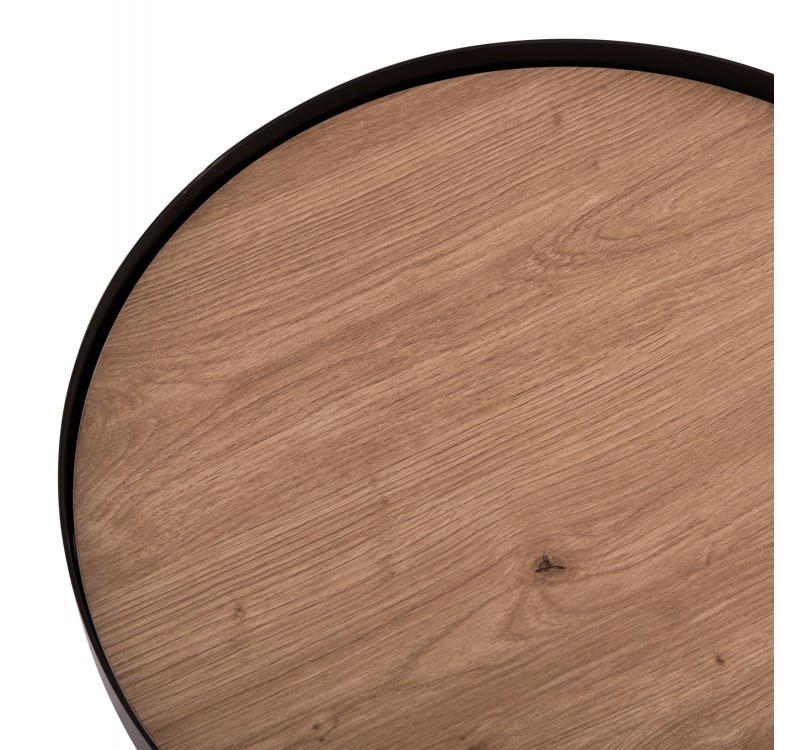 ΣΕΤ 2ΤΜΧ ΤΡΑΠΕΖΙΑ ΣΑΛΟΝΙΟΥ DUNCAN HM21081 MDF ΚΑΙ ΚΕΡΑΜΙΚΟ TOP Φ80εκ & Φ45εκ