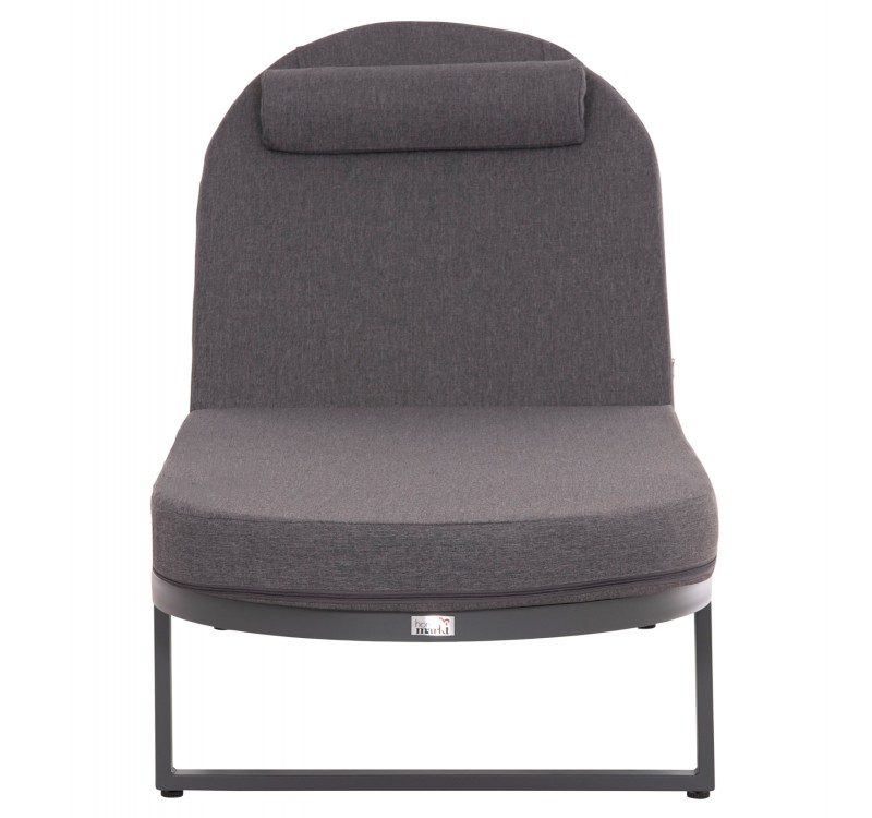 ΕΠΑΓΓΕΛΜATIKH ΞΑΠΛΩΣΤΡΑ MALLOW HM10715.03 ΣΚΟΥΡΟ ΓΚΡΙ ΑΛΟΥΜΙΝΙΟ & ΜΑΞΙΛΑΡΙ 198x71x103Υεκ