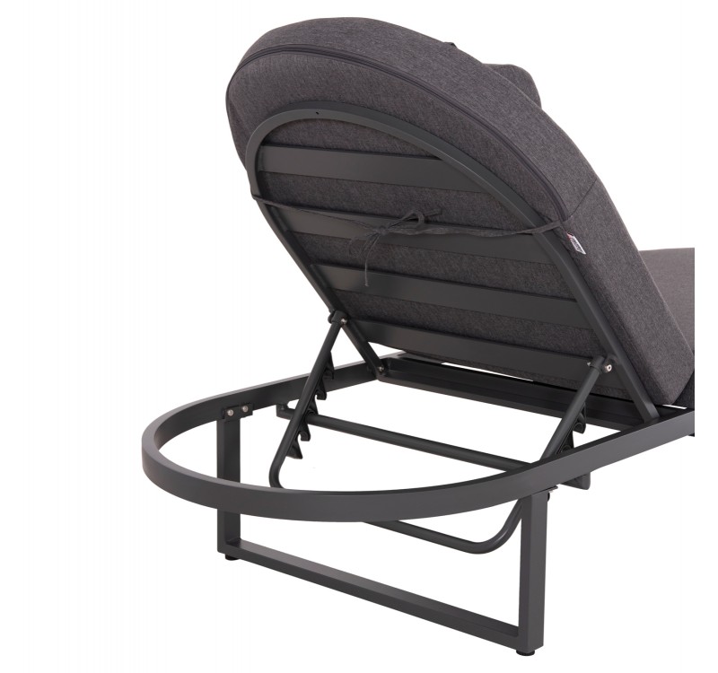 ΕΠΑΓΓΕΛΜATIKH ΞΑΠΛΩΣΤΡΑ MALLOW HM10715.03 ΣΚΟΥΡΟ ΓΚΡΙ ΑΛΟΥΜΙΝΙΟ & ΜΑΞΙΛΑΡΙ 198x71x103Υεκ