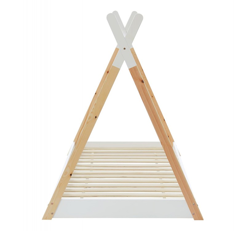 ΚΡΕΒΑΤΙ ΠΑΙΔΙΚΟ MUNK HM699.03 τ.MONTESSORI ΞΥΛΟ ΠΕΥΚΟΥ ΦΥΣΙΚΟ-ΛΕΥΚΟ- 190x90εκ