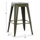 ΣΚΑΜΠΟ ΜΕΣΑΙΟΥ ΥΨΟΥΣ ΜΕΤΑΛΛΙΚΟ MELITA-PRO HM8573.43 DARK OLIVE GREEN 43x43x67Υεκ.