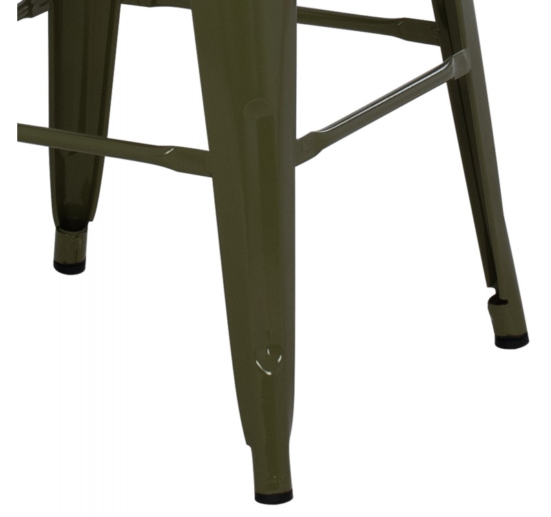ΣΚΑΜΠΟ ΜΕΣΑΙΟΥ ΥΨΟΥΣ ΜΕΤΑΛΛΙΚΟ MELITA-PRO HM8573.43 DARK OLIVE GREEN 43x43x67Υεκ.