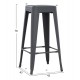 ΣΚΑΜΠΟ ΜΠΑΡ ΜΕΤΑΛΛΙΚΟ MELITA-PRO HM8642.50 ΣΕ ΓΚΡΙ 43x43x78Υεκ.