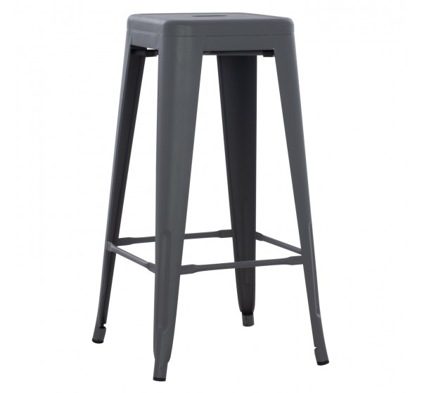 ΣΚΑΜΠΟ ΜΠΑΡ ΜΕΤΑΛΛΙΚΟ MELITA-PRO HM8642.50 ΣΕ ΓΚΡΙ 43x43x78Υεκ.