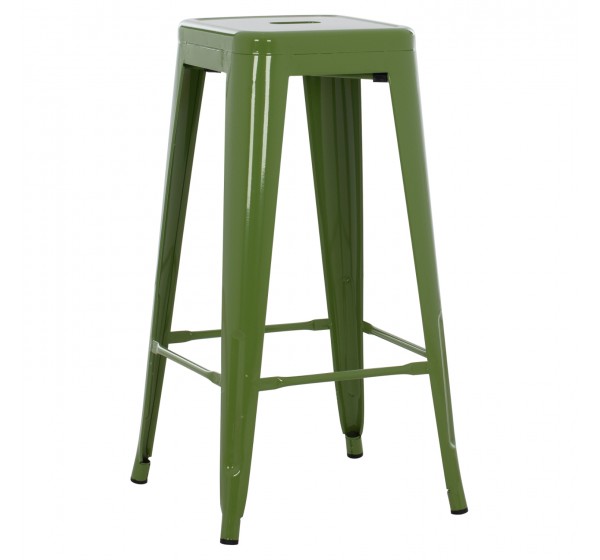 ΣΚΑΜΠΟ ΜΠΑΡ ΜΕΤΑΛΛΙΚΟ MELITA-PRO HM8642.53 ΣΕ LIGHT OLIVE GREEN 43x43x78Υεκ.
