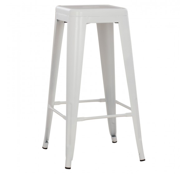 ΣΚΑΜΠΟ ΜΠΑΡ ΜΕΤΑΛΛΙΚΟ MELITA-PRO HM8642.41 ΣΕ ΛΕΥΚΟ ΜΑΤ 43x43x78Υεκ.
