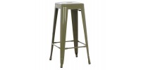 ΣΚΑΜΠΟ ΜΠΑΡ ΜΕΤΑΛΛΙΚΟ MELITA-PRO HM8642.43 ΣΕ DARK OLIVE 43x43x78Υεκ.