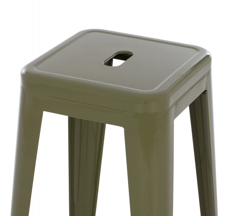 ΣΚΑΜΠΟ ΜΠΑΡ ΜΕΤΑΛΛΙΚΟ MELITA-PRO HM8642.43 ΣΕ DARK OLIVE 43x43x78Υεκ.