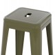 ΣΚΑΜΠΟ ΜΠΑΡ ΜΕΤΑΛΛΙΚΟ MELITA-PRO HM8642.43 ΣΕ DARK OLIVE 43x43x78Υεκ.