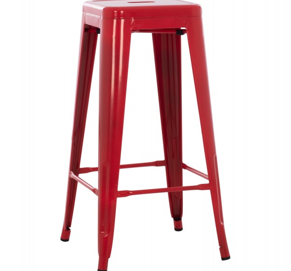 ΣΚΑΜΠΟ ΜΠΑΡ ΜΕΤΑΛΛΙΚΟ MELITA-PRO HM8642.44 ΣΕ ΚΟΚΚΙΝΟ 43x43x78Υεκ.