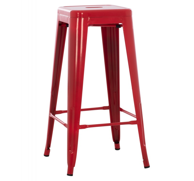 ΣΚΑΜΠΟ ΜΠΑΡ ΜΕΤΑΛΛΙΚΟ MELITA-PRO HM8642.44 ΣΕ ΚΟΚΚΙΝΟ 43x43x78Υεκ.