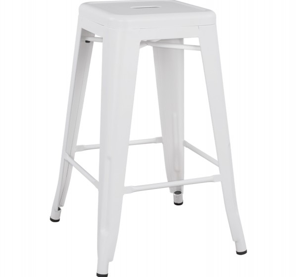 ΣΚΑΜΠΟ ΜΕΣΑΙΟΥ ΥΨΟΥΣ ΜΕΤΑΛΛΙΚΟ MELITA-PRO HM8573.41 ΛΕΥΚΟ ΜΑΤ 43x43x67Υεκ.