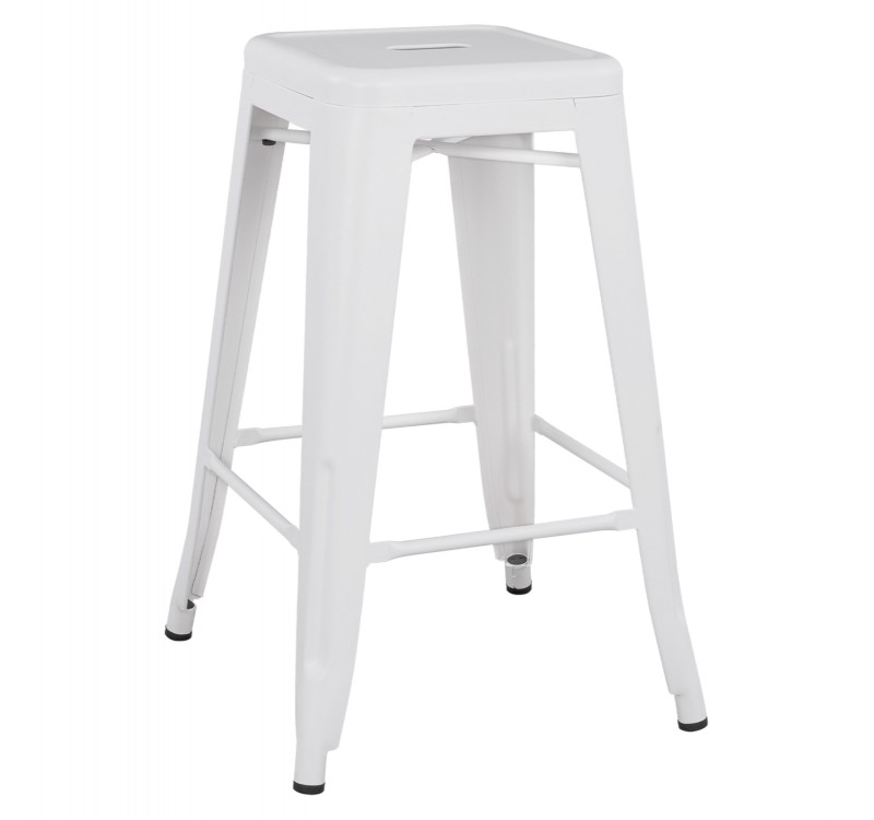 ΣΚΑΜΠΟ ΜΕΣΑΙΟΥ ΥΨΟΥΣ ΜΕΤΑΛΛΙΚΟ MELITA-PRO HM8573.41 ΛΕΥΚΟ ΜΑΤ 43x43x67Υεκ.