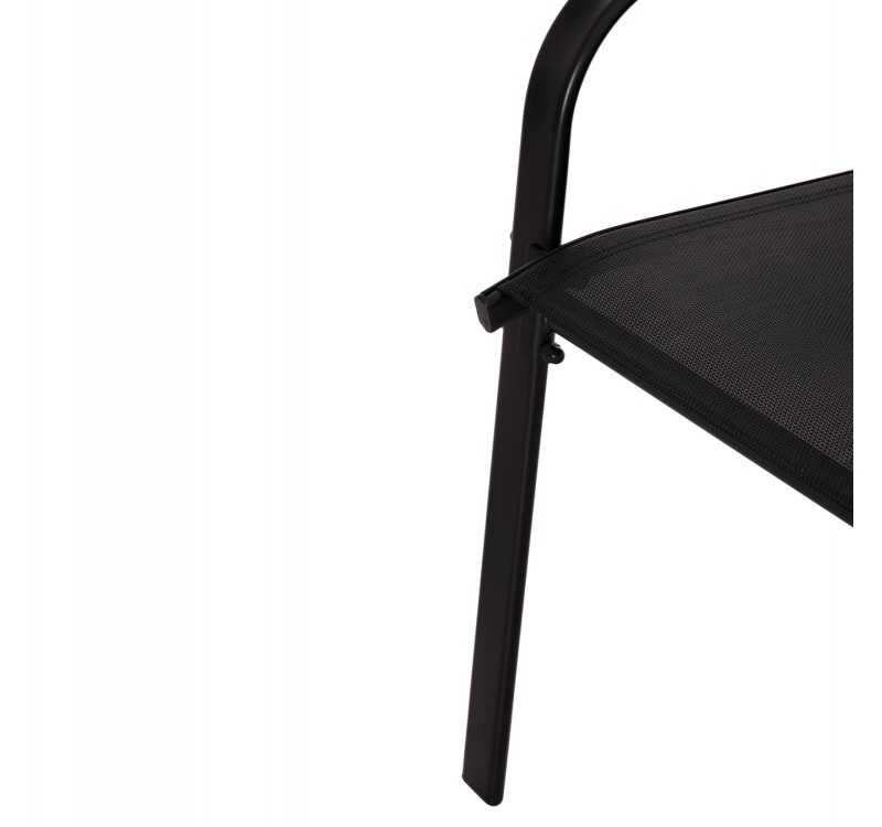 ΠΟΛΥΘΡΟΝΑ ΕΞ.ΧΩΡΟΥ LEON HM5000.43 ΜΕΤΑΛΛΙΚΗ ΜΑΥΡΗ K/D- ΣΕΤ 4 ΤΜΧ-55x70x91Υεκ.