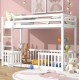 ΠΑΙΔΙΚΗ ΚΟΥΚΕΤΑ τ.MONTESSORI ΜΕ ΠΑΡΚΑΚΙ PLAYKID HM703.03 ΞΥΛΟ ΠΕΥΚΟΥ ΛΕΥΚΟ ΓΙΑ 190x90εκ
