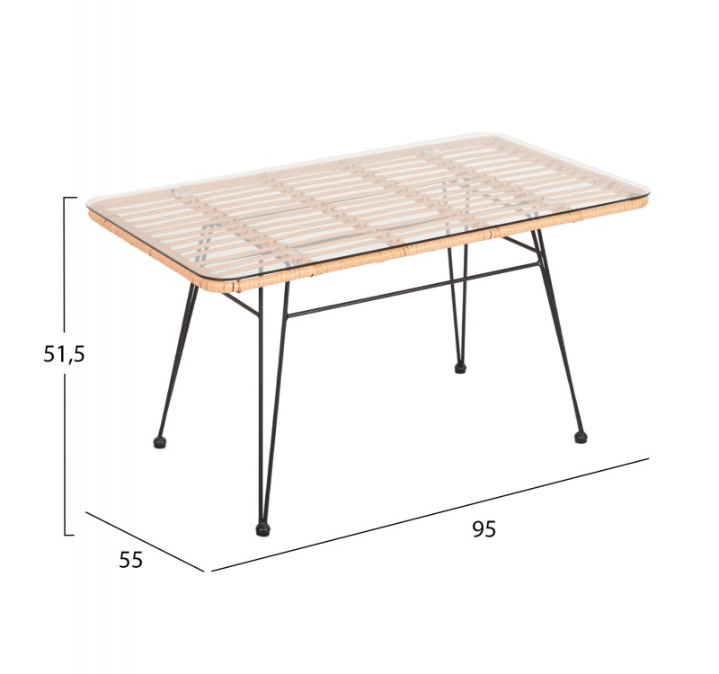 ΣΕΤ ΣΑΛΟΝΙ ΕΞΩΤΕΡΙΚΟΥ ΧΩΡΟΥ 4ΤΜΧ ALLEGRA HM21052 WICKER-ΜΕΤΑΛΛΟ