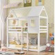 ΠΑΙΔΙΚΗ ΚΟΥΚΕΤΑ ΣΠΙΤΑΚΙ  τ.MONTESSORI HOOD HM705.03 ΞΥΛΟ ΠΕΥΚΟΥ ΣΕ ΛΕΥΚΟ-ΣΤΡΩΜΑΤΑ 190x90εκ