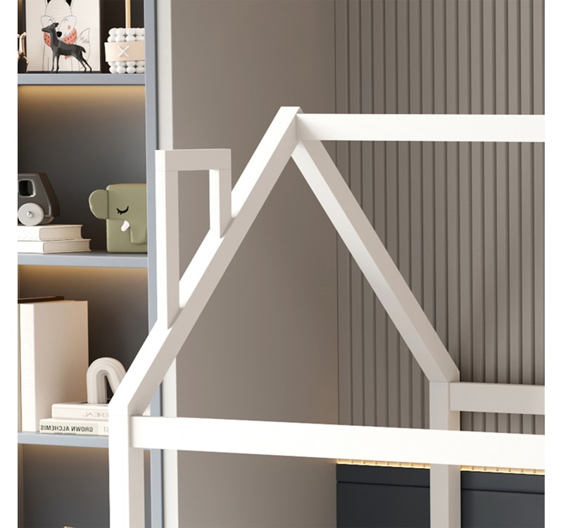 ΚΡΕΒΑΤΙ ΠΑΙΔΙΚΟ ΜΕ ΚΑΓΚΕΛΟ HOUSER HM706.03 τ.MONTESSORI ΞΥΛΟ ΠΕΥΚΟ ΛΕΥΚΟ-190x90εκ