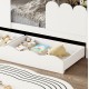 ΠΑΙΔΙΚΟ ΚΡΕΒΑΤΙ τ.MONTESSORI ΜΕ ΣΥΡΤΑΡΙΑ DOMER HM710.03 ΞΥΛΟ ΠΕΥΚΟΥ ΛΕΥΚΟ-ΣΤΡΩΜΑ 90x190εκ