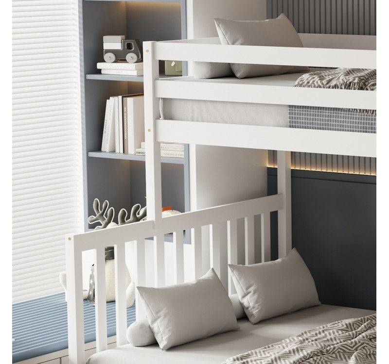 ΠΑΙΔΙΚH ΚΟΥΚΕΤΑ τ.MONTESSORI BEAMER HM711.03 ΞΥΛΟ ΠΕΥΚΟΥ ΣΕ ΛΕΥΚΟ-ΣΤΡΩΜΑΤΑ 90-140x190εκ