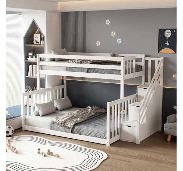 ΠΑΙΔΙΚH ΚΟΥΚΕΤΑ τ.MONTESSORI BEAMER HM711.03 ΞΥΛΟ ΠΕΥΚΟΥ ΣΕ ΛΕΥΚΟ-ΣΤΡΩΜΑΤΑ 90-140x190εκ