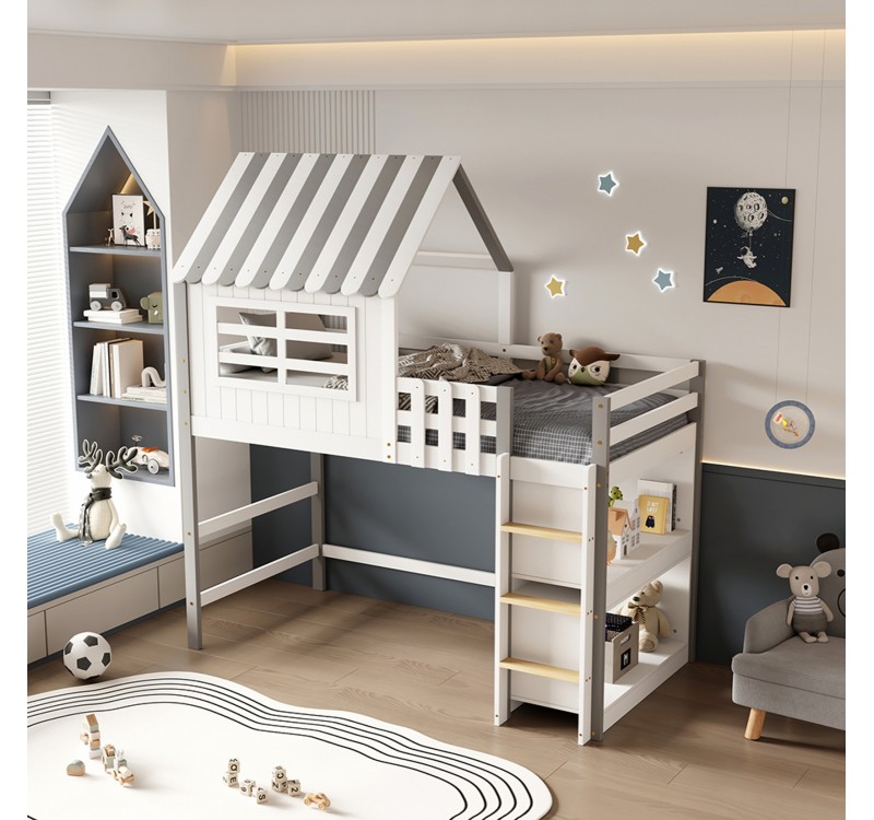 ΠΑΙΔΙΚΟ ΚΡΕΒΑΤΙ τ.MONTESSORI ΜΕ ΠΛΑΙΝΑ ΡΑΦΙΑ HOMI HM712 ΞΥΛΟ ΠΕΥΚΟΥ ΛΕΥΚΟ-ΓΚΡΙ-ΣΤΡΩΜΑ 90x190εκ