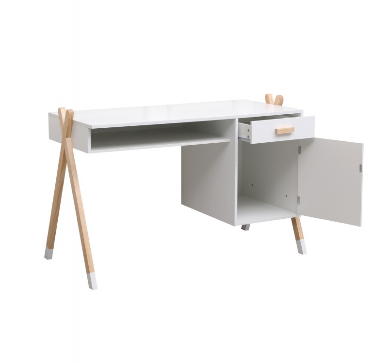 ΓΡΑΦΕΙΟ ΠΑΙΔΙΚΟ PASCHAL HM2496.03 ΜΕΛΑΜΙΝΗ-ΞΥΛΟ ΠΕΥΚΟΥ 120x55x75Υεκ