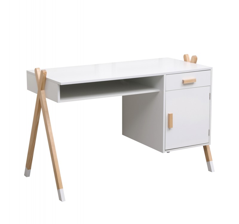ΓΡΑΦΕΙΟ ΠΑΙΔΙΚΟ PASCHAL HM2496.03 ΜΕΛΑΜΙΝΗ-ΞΥΛΟ ΠΕΥΚΟΥ 120x55x75Υεκ