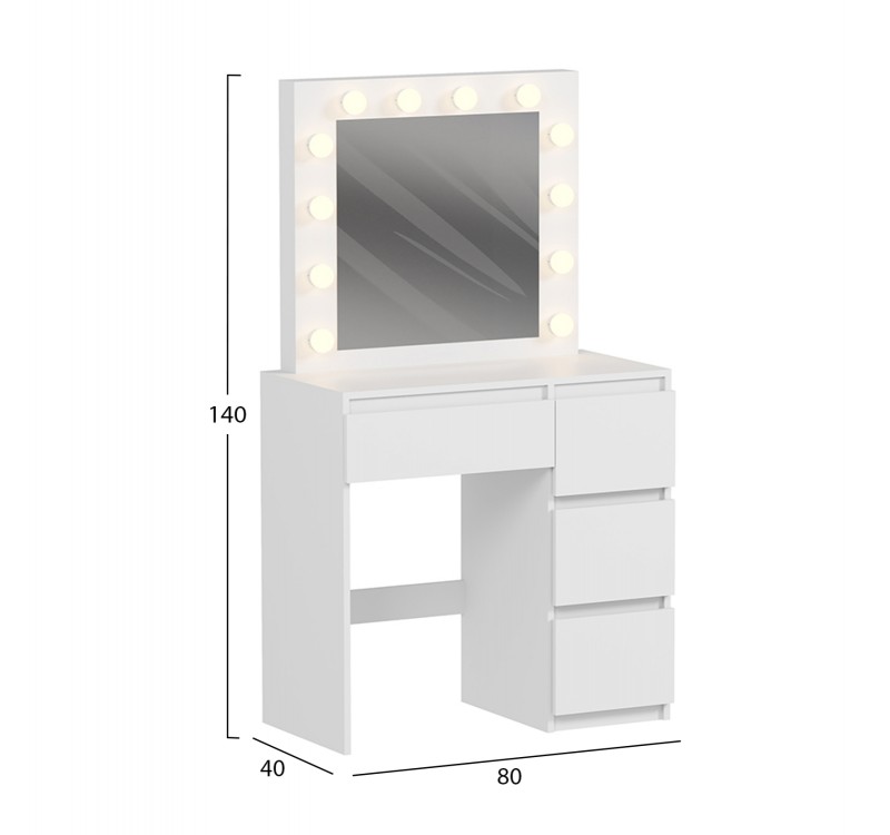 ΤΟΥΑΛΕΤΑ ΜΕ ΦΩΤΙΣΜΟ LED & ΣΥΡΤΑΡΙΑ KEITLIN HM2499.03 ΜΕΛΑΜΙΝΗ ΣΕ ΛΕΥΚΟ 80x40x140Υεκ.